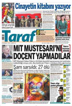 Taraf Gazetesi 18 Mart 2012 kapağı