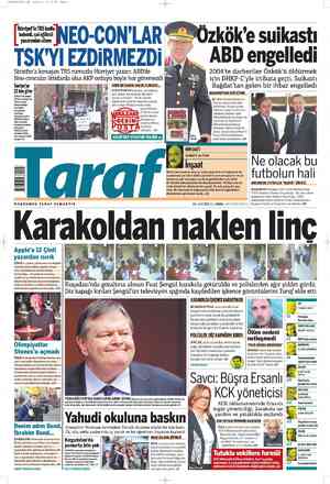 Taraf Gazetesi 20 Mart 2012 kapağı