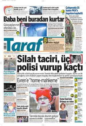 Taraf Gazetesi 25 Mart 2012 kapağı