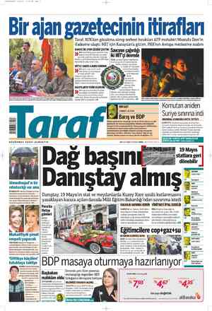 Taraf Gazetesi 29 Mart 2012 kapağı