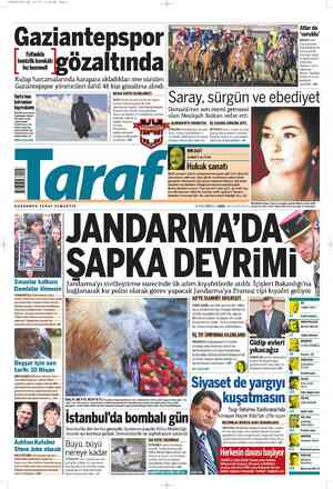 Taraf Gazetesi 3 Nisan 2012 kapağı