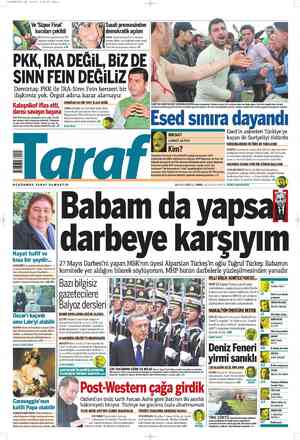 Taraf Gazetesi 10 Nisan 2012 kapağı