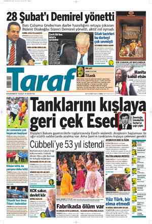 Taraf Gazetesi 14 Nisan 2012 kapağı