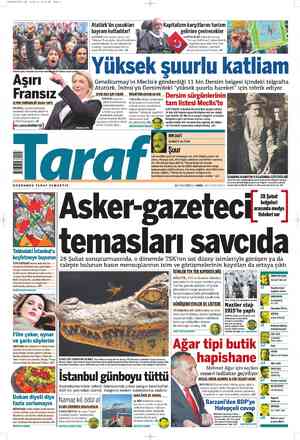 Taraf Gazetesi 24 Nisan 2012 kapağı