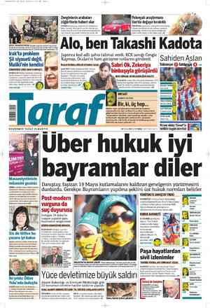 Taraf Gazetesi 29 Nisan 2012 kapağı