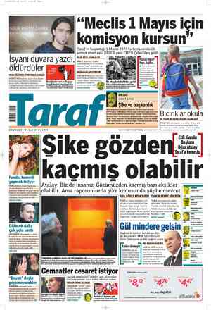 Taraf Gazetesi 10 Mayıs 2012 kapağı