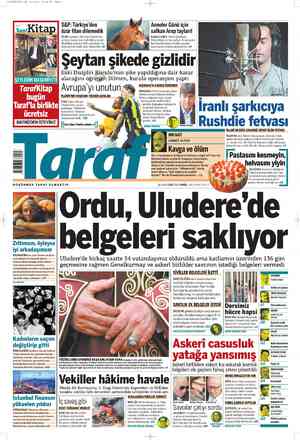 Taraf Gazetesi 11 Mayıs 2012 kapağı