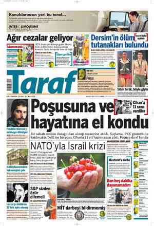 Taraf Gazetesi 12 Mayıs 2012 kapağı