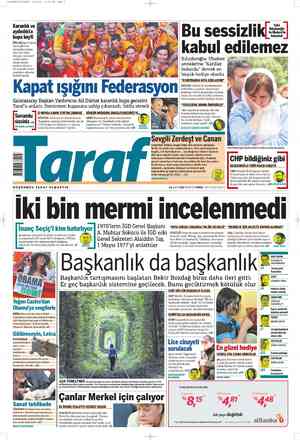Taraf Gazetesi 14 Mayıs 2012 kapağı