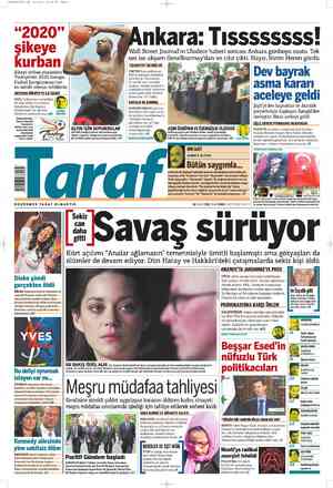 Taraf Gazetesi 18 Mayıs 2012 kapağı