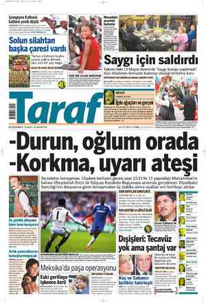 Taraf Gazetesi 20 Mayıs 2012 kapağı