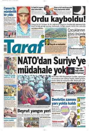 Taraf Gazetesi 22 Mayıs 2012 kapağı
