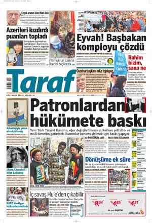 Taraf Gazetesi 28 Mayıs 2012 kapağı