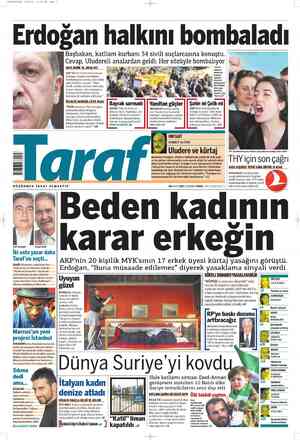 Taraf Gazetesi 30 Mayıs 2012 kapağı
