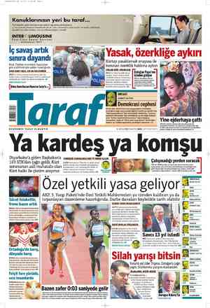 Taraf Gazetesi 2 Haziran 2012 kapağı