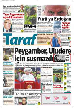 Taraf Gazetesi 4 Haziran 2012 kapağı