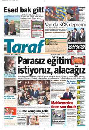 Taraf Gazetesi 8 Haziran 2012 kapağı