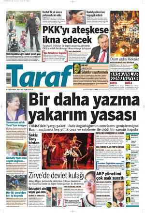 Taraf Gazetesi 12 Haziran 2012 kapağı