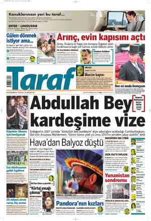 Taraf Gazetesi 16 Haziran 2012 kapağı