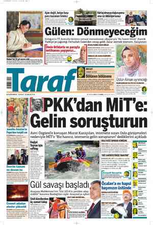 Taraf Gazetesi 17 Haziran 2012 kapağı