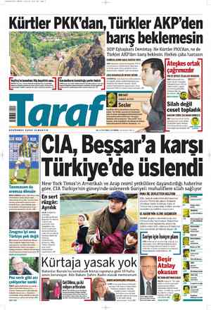 Taraf Gazetesi 22 Haziran 2012 kapağı