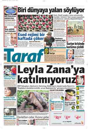 Taraf Gazetesi 26 Haziran 2012 kapağı