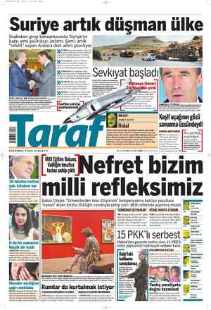Taraf Gazetesi 27 Haziran 2012 kapağı
