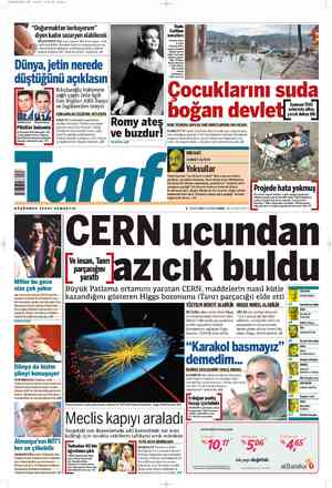 Taraf Gazetesi 5 Temmuz 2012 kapağı