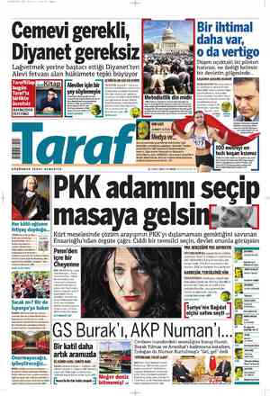 Taraf Gazetesi 13 Temmuz 2012 kapağı