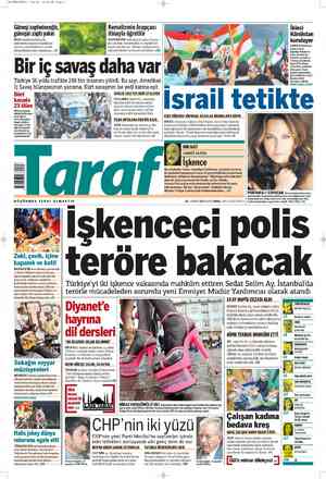 Taraf Gazetesi 22 Temmuz 2012 kapağı
