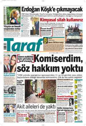 Taraf Gazetesi 24 Temmuz 2012 kapağı