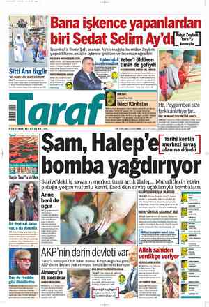 Taraf Gazetesi 25 Temmuz 2012 kapağı