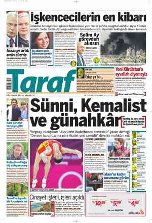 Taraf Gazetesi 26 Temmuz 2012 kapağı
