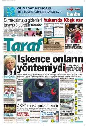 Taraf Gazetesi 31 Temmuz 2012 kapağı