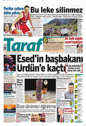 Taraf Gazetesi 7 Ağustos 2012 kapağı