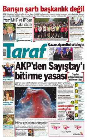    BDP Eşbaşkanı Selahattin Demirtaş: Barış ile AKP'nin başkanlık sistemi önerisi arasında hiçbir bağ yok. Barışın PesİVHP ve