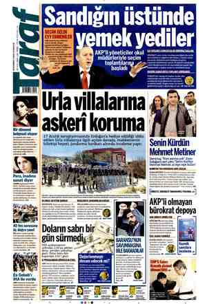 Taraf Gazetesi 20 Mart 2015 kapağı