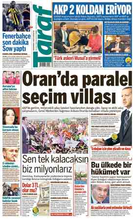 Taraf Gazetesi 23 Mart 2015 kapağı