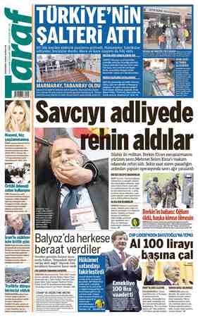 Taraf Gazetesi 1 Nisan 2015 kapağı
