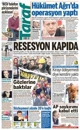 Taraf Gazetesi 16 Nisan 2015 kapağı