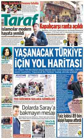 Taraf Gazetesi 20 Nisan 2015 kapağı