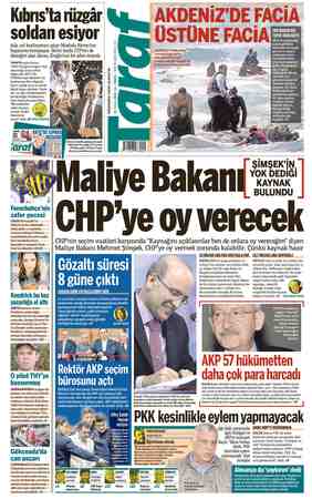 Taraf Gazetesi 21 Nisan 2015 kapağı