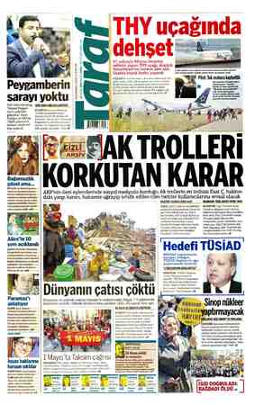 Taraf Gazetesi 26 Nisan 2015 kapağı