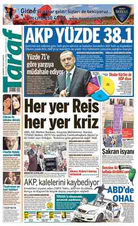 Taraf Gazetesi 29 Nisan 2015 kapağı