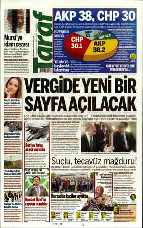 Taraf Gazetesi 16 Mayıs 2015 kapağı