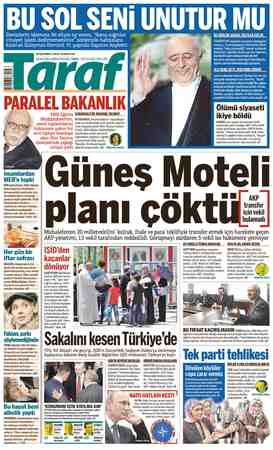 Taraf Gazetesi 18 Haziran 2015 kapağı
