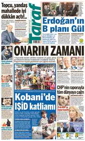 Taraf Gazetesi 26 Haziran 2015 kapağı