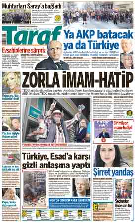 Taraf Gazetesi 30 Haziran 2015 kapağı