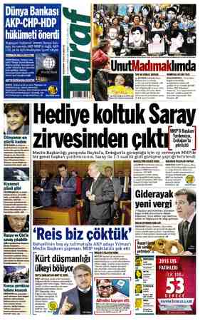 Taraf Gazetesi 3 Temmuz 2015 kapağı