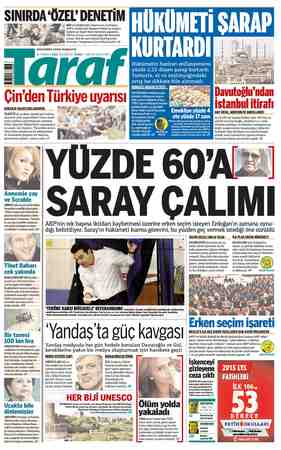 Taraf Gazetesi 6 Temmuz 2015 kapağı